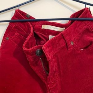 Red corduroy pant